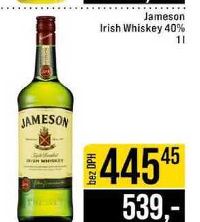 Jameson Irish Whiskey 40% 1l