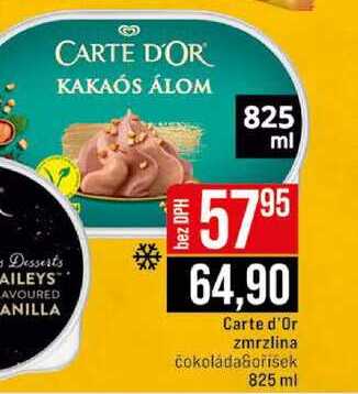 Carte d'Or zmrzlina čokoládaâorisek 825 ml