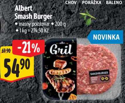 Albert Smash Burger, 200 g