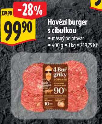 Hovězí burger s cibulkou, 400 g