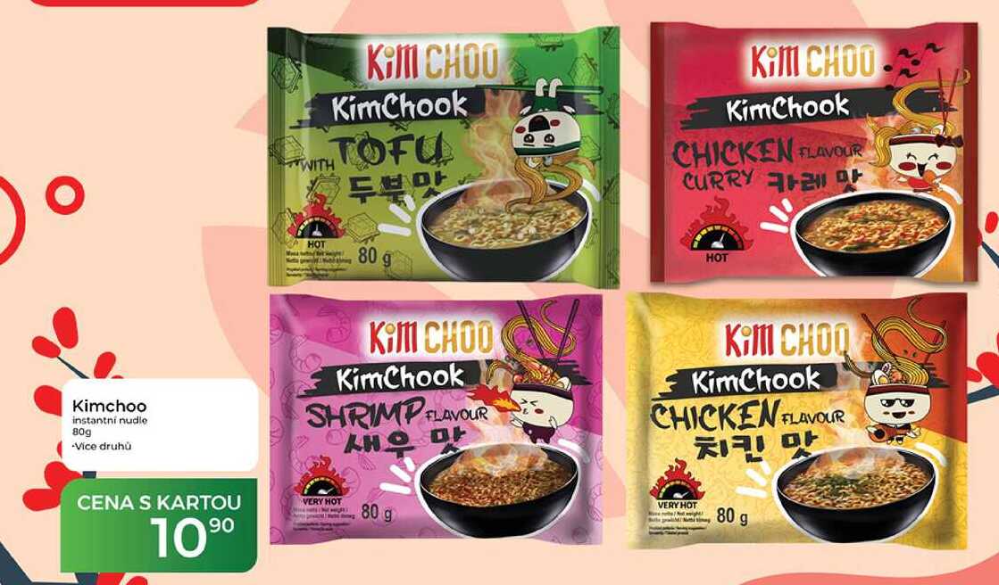 Kimchoo instantní nudle 80g