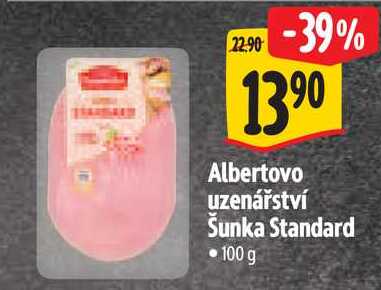 Albertovo uzenářství Šunka Standard, 100 g