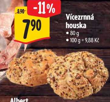 Vícezrnná houska, 80 g