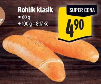 Rohlík klasik, 60 g