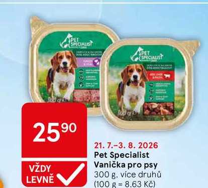 Pet Specialist Vanička pro psy, 300 g, více druhů