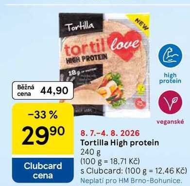 Tortilla High protein, 240 g