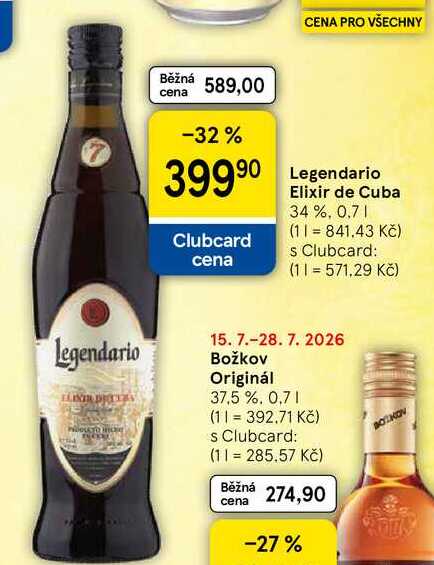 Legendario Elixir de Cuba 34 %, 0.7 l