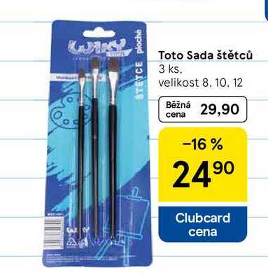 Toto Sada štětců, 3 ks. velikost 8, 10, 12
