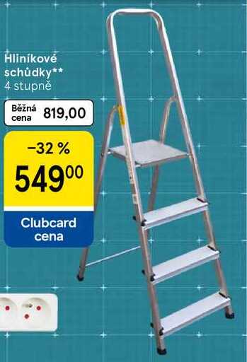 Hliníkové schůdky, 4 stupně