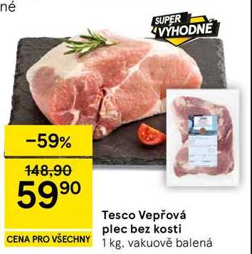 Tesco Vepřová plec bez kosti