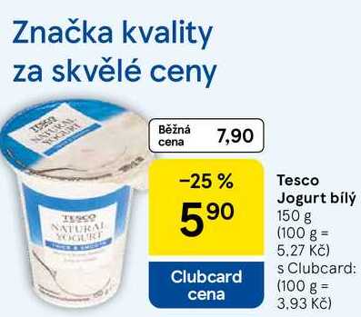 Tesco Jogurt bílý, 150 g