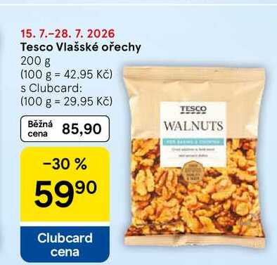 Tesco Vlašské ořechy, 200 g