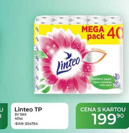 Linteo toaletní papír 3V 15m 40ks
