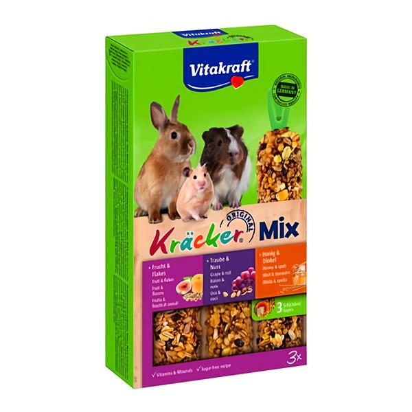 Vitakraft Kräcker mix hlodavci ovoce-hrozno-med 3ks