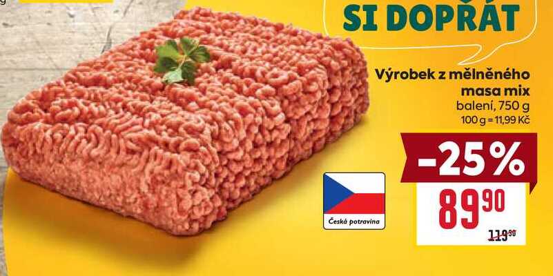 Výrobek z mělněného masa mix 750g