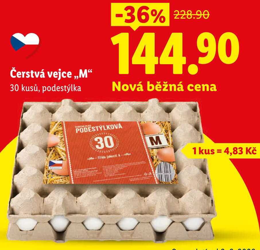 Vejce čerstvá M, 30 ks