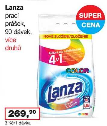 Lanza prací prášek 90 dávek, více druhů