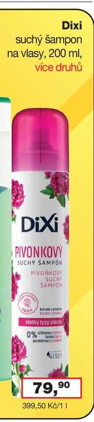 Dixi suchý šampon na vlasy, 200 ml, více druhů
