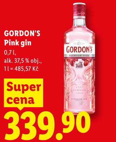 GORDON'S Pink gin, 0,7 l