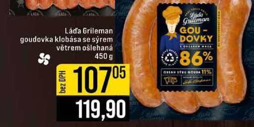 Láďa Grileman goudovka klobása se sýrem větrem ošlehaná 450 g