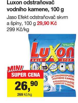 Luxon odstraňovač vodního kamene, 100 g