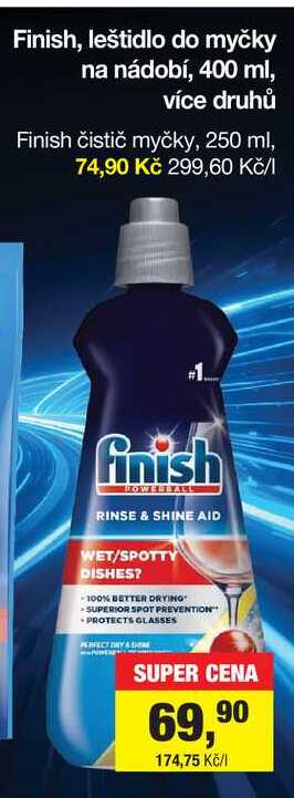 Finish, leštidlo do myčky na nádobí, 400 ml