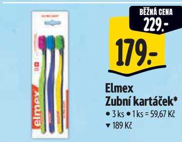 Elmex Zubní kartáček, 3 ks