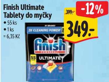 Finish Ultimate Tablety do myčky, 55 ks