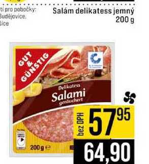 Salám delikatess jemný 200 g