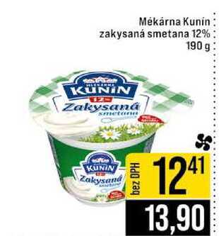 Mékárna Kunín zakysaná smetana 12% 190 g