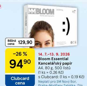 Bloom Essential A4, 80 g, 500 listů