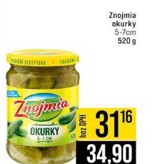 Znojmia okurky 5-7cm 520 g