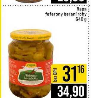 Rapa feferony berani rohy 640 g