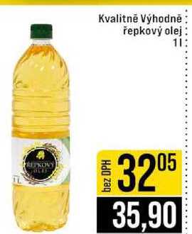 Kvalitně Výhodně řepkový olej 1l