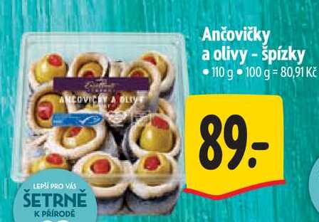 Ančovičky a olivy - špízky, 110 g