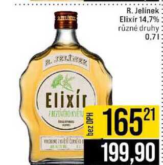 R. Jelínek Elixir 14,7% různé druhy 0,7l