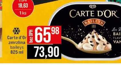 Carte d'Or zmrzlina baileys 825 ml