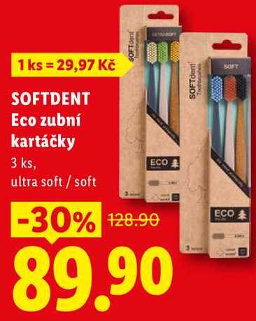SOFTDENT Eco zubní kartáčky, 3 ks