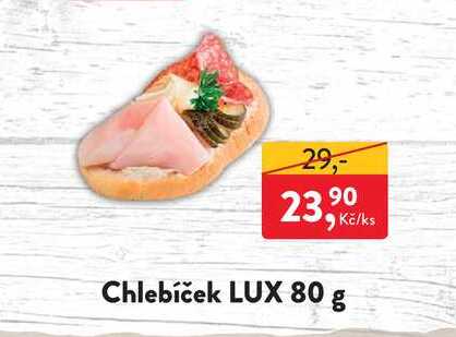 Chlebíček LUX 80 g Kč/ks