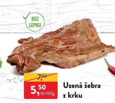 Uzená žebra z krku 100g