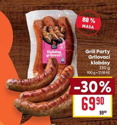 Grill Party Grilovací klobásy 330 g