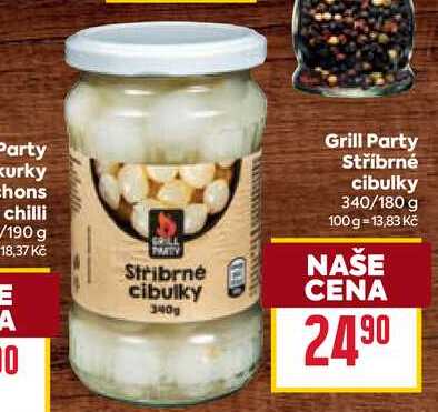 Grill Party Stříbrné cibulky 340/180 g