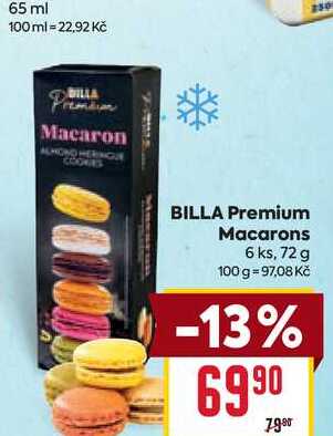BILLA Premium Macarons 6 ks, 72 g250
