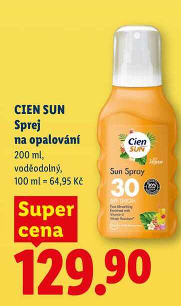 CIEN SUN Sprej na opalování, 200 ml,
