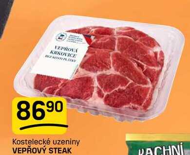 Kostelecké uzeniny VEPŘOVÝ STEAK KRKOVICE 375g