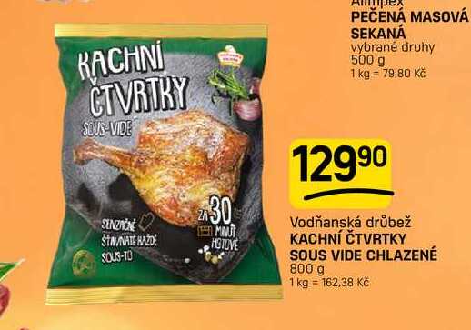 Vodňanská drůbež KACHNÍ ČTVRTKY SOUS VIDE CHLAZENÉ 800g