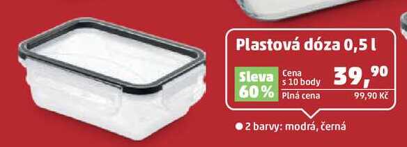 Plastová dóza, 0,5 l