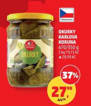 OKURKY KARLOVA KORUNA, 670/350 g