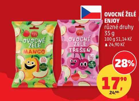 OVOCNÉ ŽELÉ ENJOY různé druhy, 35 g