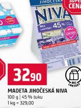 MADETA JIHOČESKÁ NIVA 100 g 45% tuku